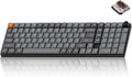 Keychron K17 Max 96% Layout QMK/Launcher Ultra-Slim Wireless/Type-C Wired Mechanical Keyboard with White LED Backlit Low-Profile Gateron Mechanical Brown Switch Compatible with Mac Windows Linux