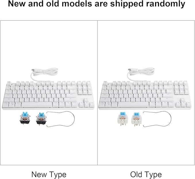 Mechanical Gaming Keyboard 87 Keys USB2.0 Wired Backlight Gaming Computer Keyboard Blue Switch Plug and Play Keyboard Office Supplies