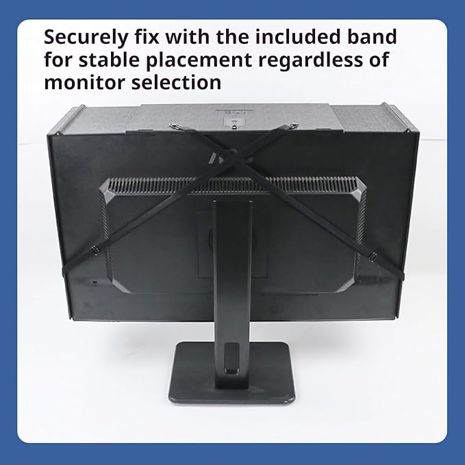 17–27 Inch Foldable Adjustable Monitor Hood | Privacy Sunshade (Fits 16.15–27.95in W/41–71cm ≤14.17in H/≤36cm) | Not for Curved Monitors