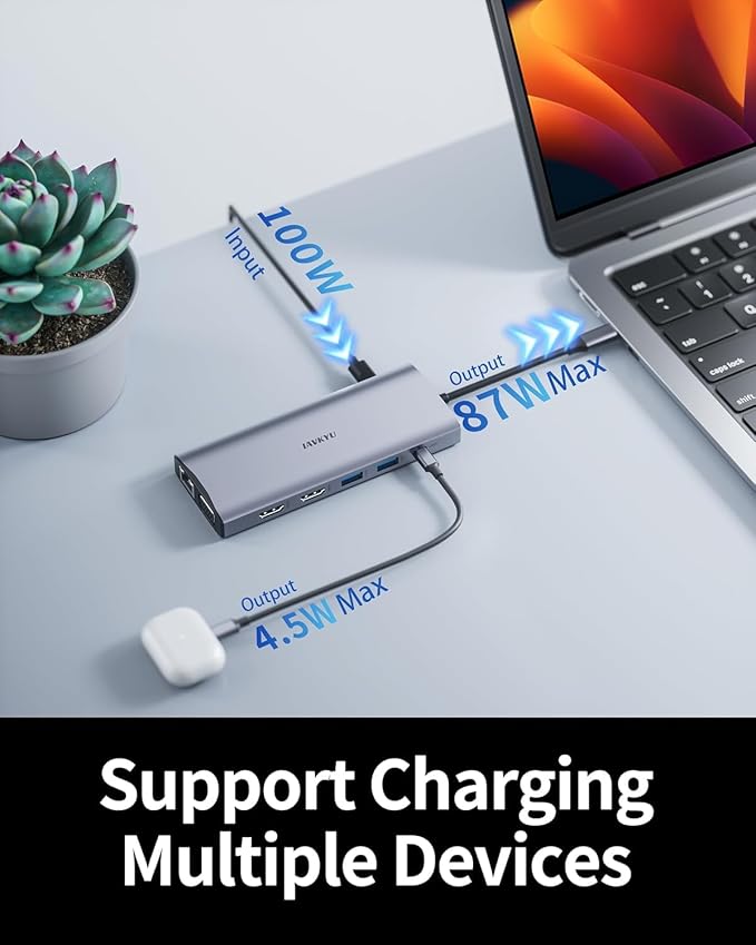 USB C Laptop Docking Station Docking Station Dual Monitor 13 in 1 DockingStation 3 Monitors with 2HDMIVGA Ethernet7USB C/A Port 100w PD SD/TF USB C Hub for Dell/HP/Surface/Lenovo Laptop
