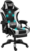 Office Swivel Chair Computer Chair Boys Gaming Chair Ergonomic Chair Seat Home Office Game Chair Lift Reclining Swivel Chair Office Chair (Size:Aluminum Alloy feetColor:White)