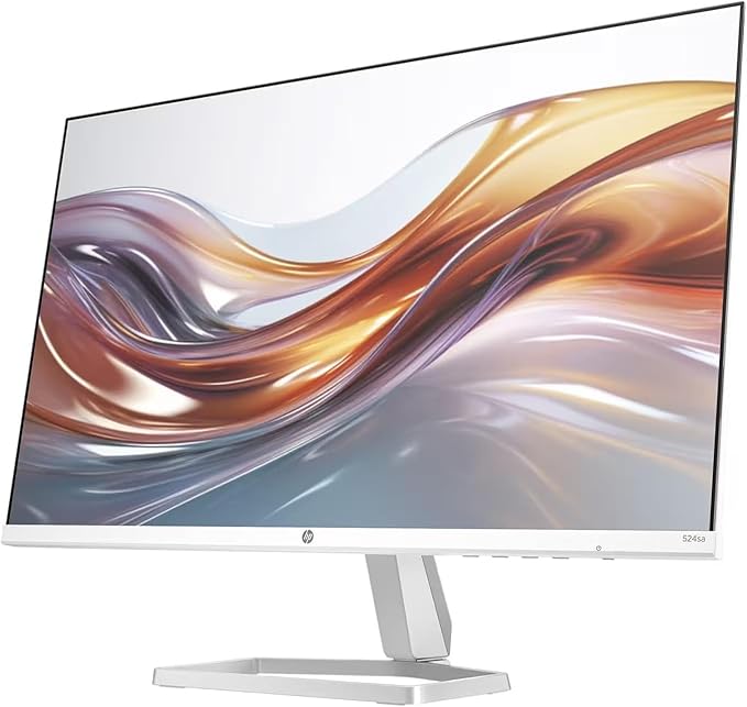 HP Series 5 24 FHD IPS Monitor with Dual Speakers 5ms Response Time Flicker Free Anti-Glare Low Blue Light VGA HDMI &amp Dockztorm USB Port Expander White/Silver Color 2 Pack