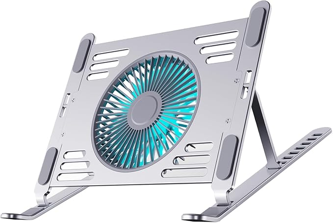 High Performances Laptop Stand Notebook Laptop Cooling Pad with Aluminum Panel and Customizable Fan Speeds Holder