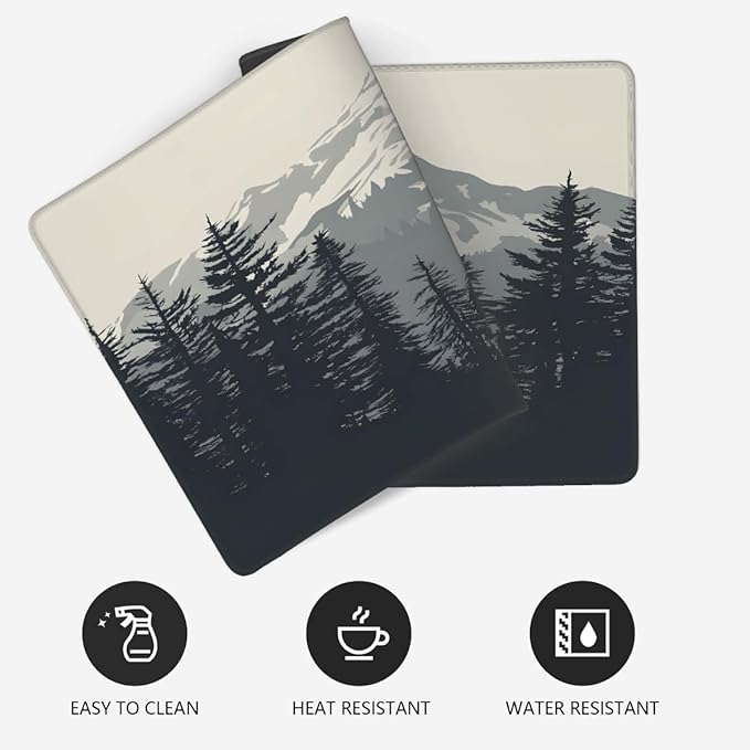Large Bigfoot Forest Mountain Mouse Mat Computer Mousepad with Non-Slip Rubber Base Waterproof Mouse Pad Desktop Keyboard Pad for GamerHome School Laptop Office Accessories16x35.5in