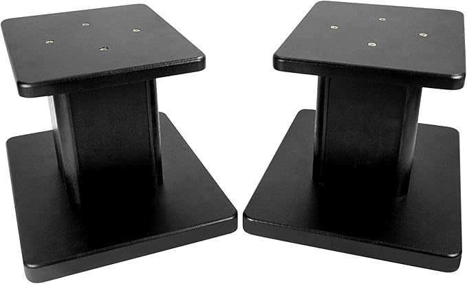 Rockville ELITE-5B 5.25 Powered Bookshelf Speakers 200W RMS / 800W Peak Bluetooth RHT8B 8 in Desktop/Studio Monitor Stands 2-Items