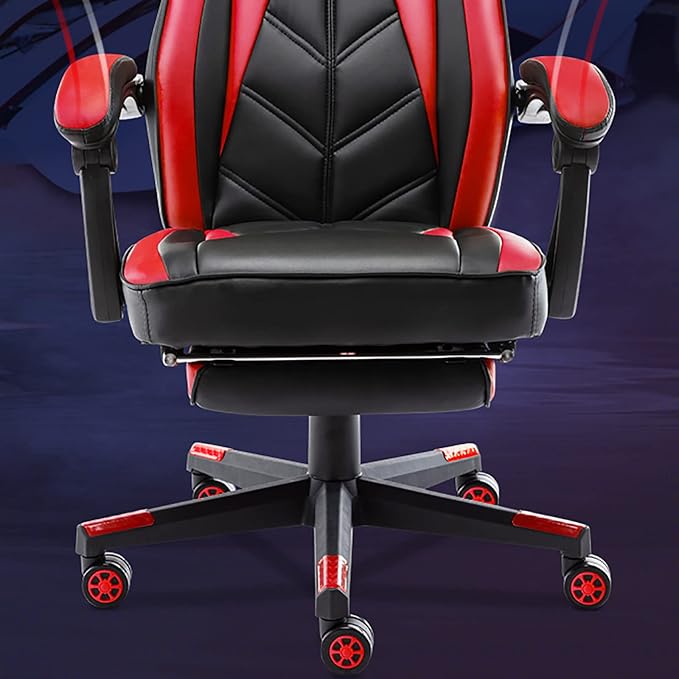 The Best Gaming Chair with a Hidden Leg Drag with a Headrest an Internal Integrated Steel Structure with a Age Armrest (Grey Without Footrest 1)