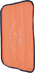 15.3 * 13in Ice Pad PVC Cool Car Liquid Cooling Pillow Ice Pillow Block Ice Pad for People in Hot Summer (7882 Orange Yellow Bottom)