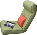 Floor Chair Folding Gaming Chair Lazy Sofa with Backrest Seat Cushion Reclining Function Headrest and Backrest 14 Gear Can Be Adjusted Green