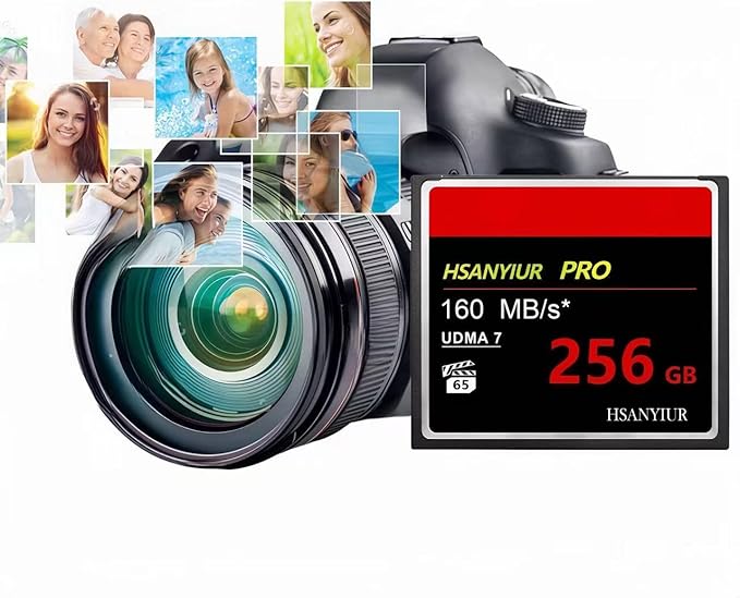 256GB UDMA 160MB/sHigh-Speed Transfer Large Capacity CF Card for Professional Photographers Videographers &amp Enthusiasts