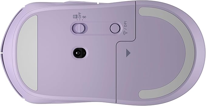 HP 400 Quiet Wireless Mouse Dual Bluetooth &amp 2.4GHz Soft Silicone Quiet Clicks Microsoft Wheel 24-Month Battery 6000 DPI Ambidextrous Eco-Friendly Design Multi-OS Purple