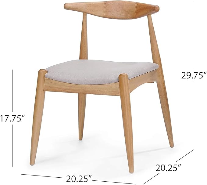 Adjustable Office Computer Chair with Armrest 1pcs Beige Modern Style Rubberwood Fabric Finish Solid Back Dining Chairs