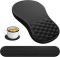 HAOCOO Ergonomic Mouse Pad with Wrist Rest Massage Support Black