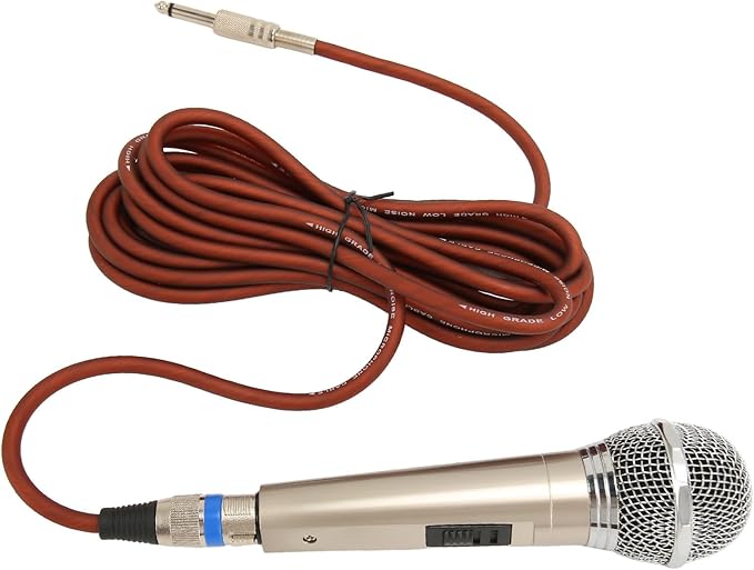 Keenso Dynamic 6.5mm Metal Wired Microphone with 3D Pickup Pattern for Karaoke Live Streaming Professional Microphone for Musicians