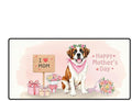 Happy Mother's Day Saint Bernard Love Dog Mom Heart Flower Desk Mat Full Keyboard Mouse Pad St Dog Lover Large Mousepad 12004