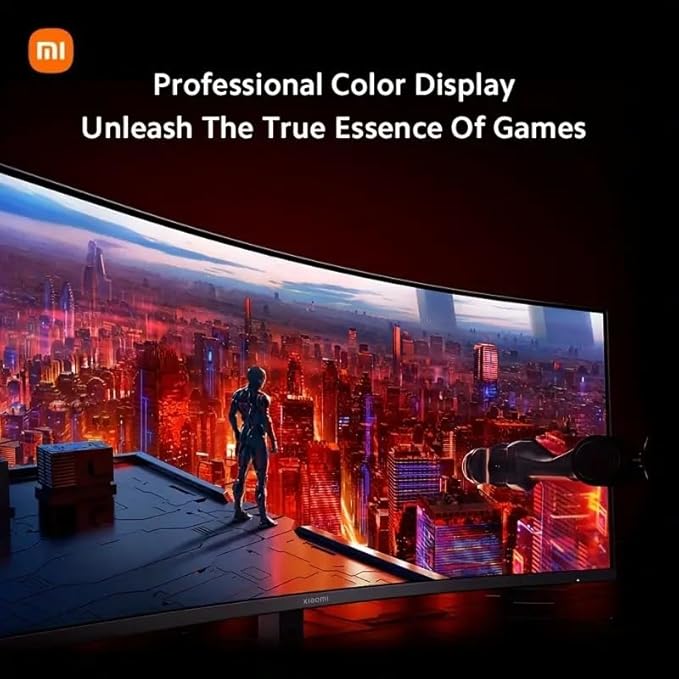 XIAOMI Curved Gaming Monitor 34-inch 180Hz High Reshed Rate 1ms Fast FreeSync Premium Professional Calibration 95% DCI-P3 100% sRGB* Low Blue Light Computer Screen Monitor Desktop Monitor