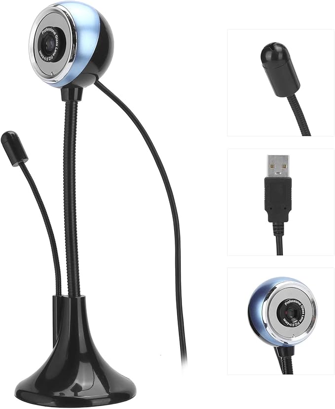 VBESTLIFE High Definition mini Webcam USB rotatable Micro Webcam HD PC Camera with Microphone rotated 360 Degrees Computer Accessories for PC Laptop