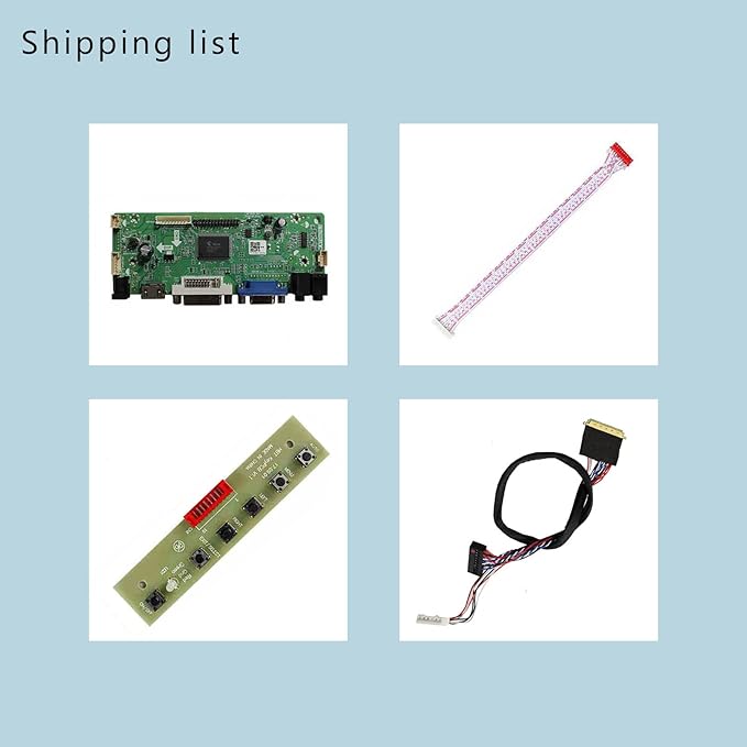 VSDISPLAY VGA DVI LVDs Controller Board 40Pin for 15.6 1366x768 LP156WH2 LP156WH3 LP156WH4 TL B156XW02 N156B6-L0b LCD Screen