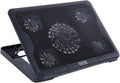 Gadpiparty Laptop Cooling Pad USB 5 Fans Cooler Base with Adjustable Stand Anti-Skid Heatsink for Gaming and Office Laptops Black