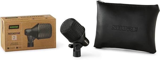 Shure Nexadyne 2 Kick Drum Microphone with Revonic Technology - Supercardioid Dynamic Mic for Pro Performance Enhanced Frequency Range &amp Noise Reduction Dual-Engine Transducers (NXN2)