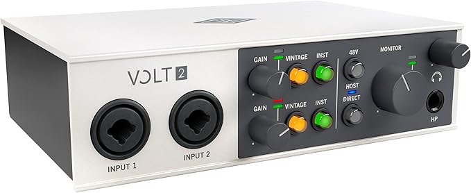 Universal Audio SD-1 Standard Dynamic Microphone White &amp UA Volt 2 USB Audio Interface for Recording podcasting and Streaming with Essential Audio Software Including $400 in UAD Plug-ins
