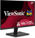 ViewSonic VS2725-2K 27 Inch QHD 1440p Monitor with 100Hz HDMI DisplayPort and Variable Refresh Rate for Home and Office
