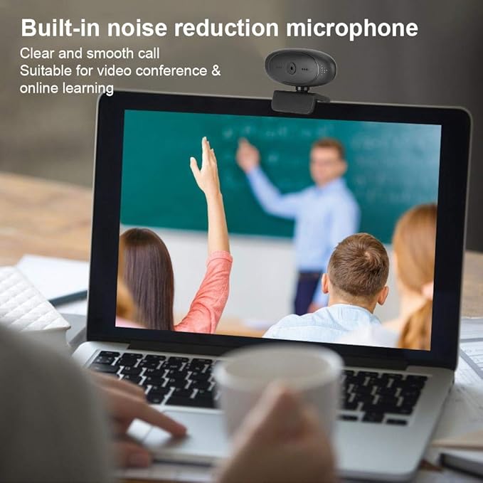 Restokki HD 1080P Computer Accessory PC Camera Webcam with Built in Microphone Video Conference for Online Learning