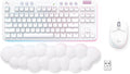 Logitech G Wireless Gaming Combo G715 Keyboard Linear + G705 Mouse Customizable LIGHTSYNC RGB Lighting Lightspeed Wireless Bluetooth PC/Mac/Laptop - White Mist