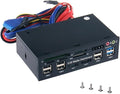 DAGIJIRD 5.25'' PC Front Panel Dashboard Multifunctional Hub USB 3.0 Card Reader Media Dashboard Front Panel Kit