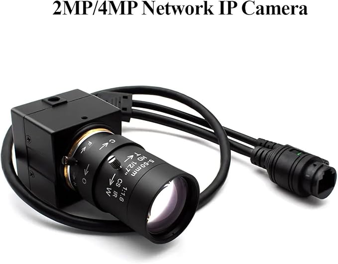 Upgrade 1080P POE Mini IP Industrial Camera 50mm Varifocal Manual Zoom Lens 2 4MP Security Surveillance Camera