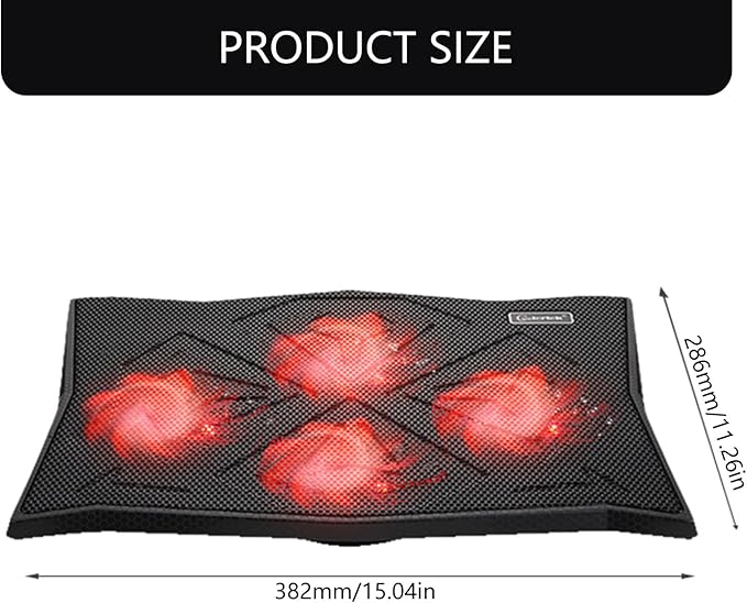Laptop Cooling Pad Coolers for Notebook Gaming Fan Stable Stand Adjustable with 2 USB Port and Phone Holder Cooling Pad