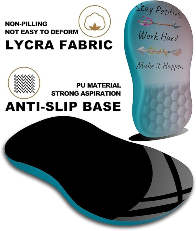 Mouse Pad Wrist Support Ergonomic Mouse Pad with Massage Dot Comfortable Computer Mouse Pad for Laptop Wrist Rest Pain Relief Mousepad with Non-Slip PU Base for Office &amp Home 12 x 8 in
