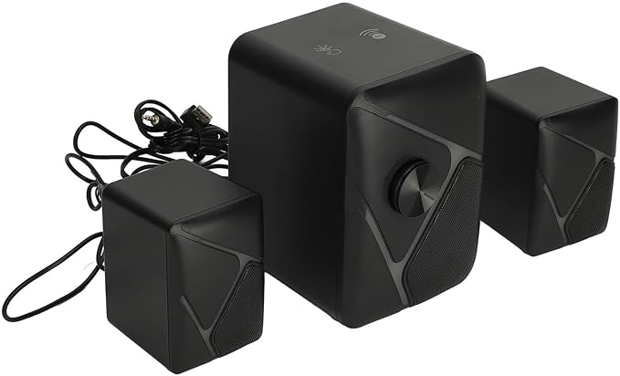 SUNGOOYUE 2.1 Channel USB Powered Gaming Desktop Speakers Subwoofer with RGB Lighting for Enhanced Bass and Immersive Gaming Experience Compatible with TV Computer Phone