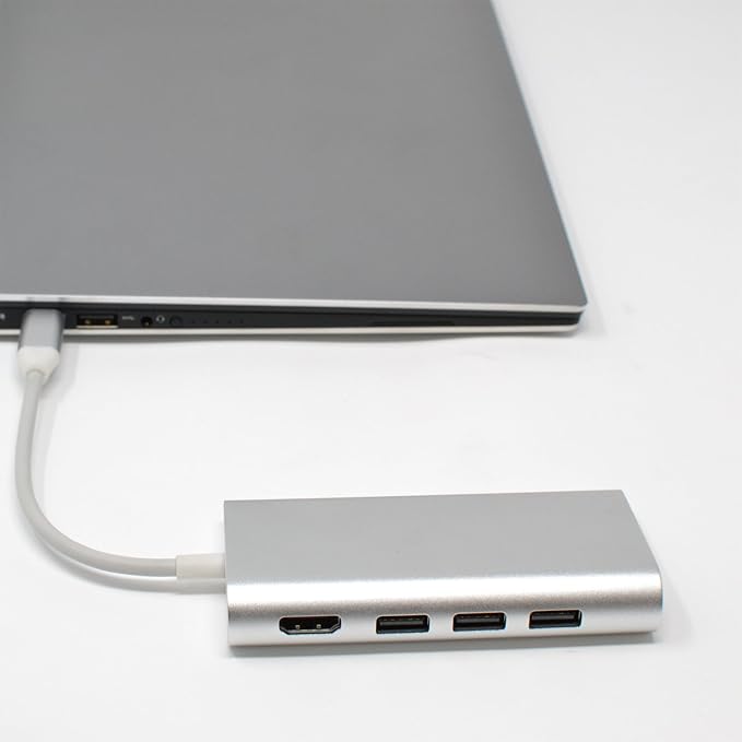 Best USB C Type C Hub 8-in-1 Ethernet 4K HDMI USB 3.0 Adapter for MacBook Pro Laptop