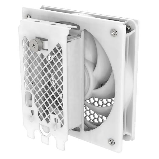Silverstone Technology FDP02 White Colored External GPU Cooling Fan Adapter Bracket SST-FDP02W