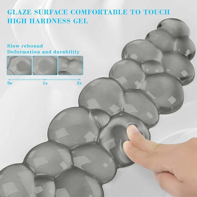 Gel Cloud Keyboard and Mouse Wrist Rest Cute Wrist Support and Arm Support Keyboard Rest for Keyboard and Mouse Typing Pain ReliefSuitable for Office/Computer/Laptop/Gaming (Gray)