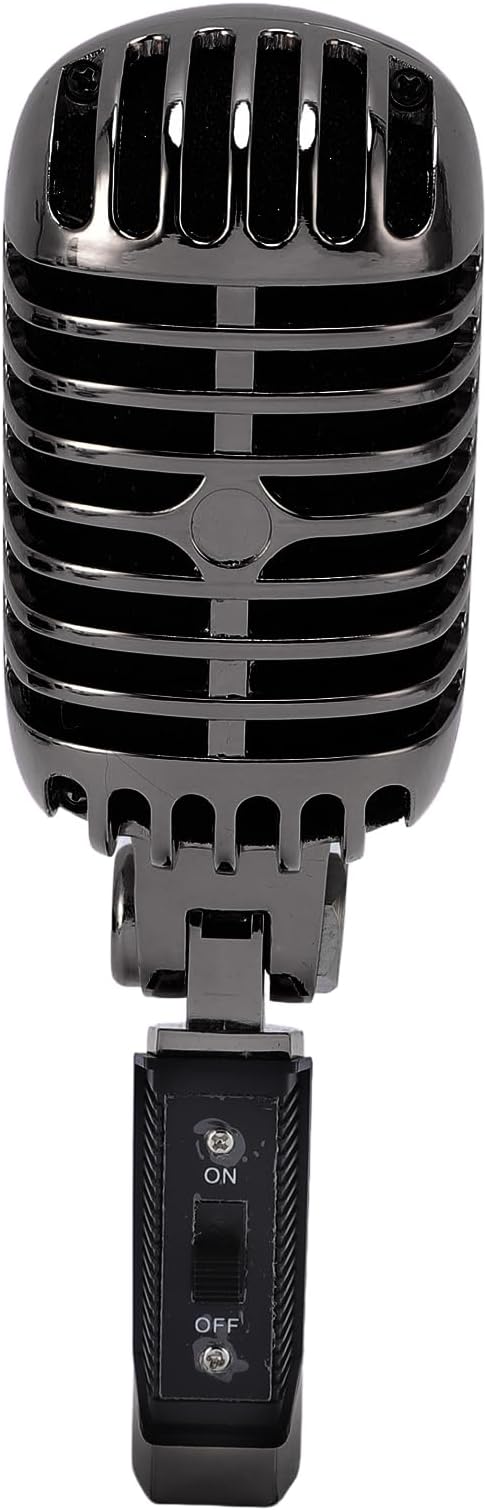 Zunate Dynamic Microphone Cardioid Pickup with Adjustable Swing Mount Zinc Alloy Shell Shock Mount Structure BuiltIn Soundproof Housing for Stage Performance KTV Studio Recording (Gunmetal Grey)