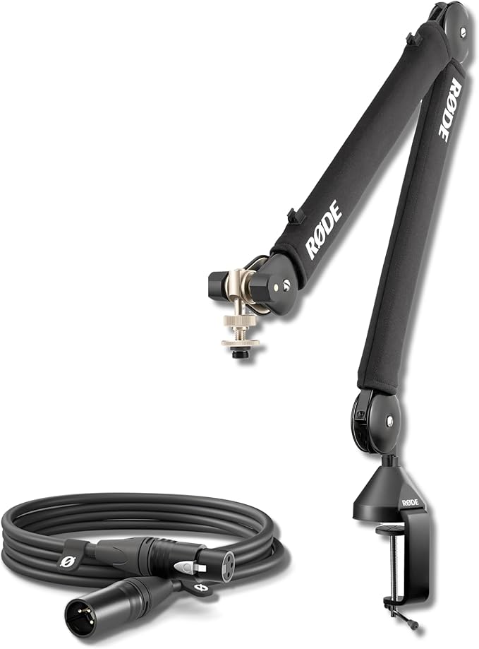 Rode PSA1+ Desk-Mounted Broadcast Microphone Boom Arm with Premium XLR Cable (3m)