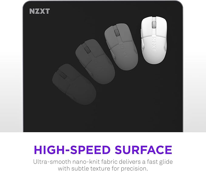 NZXT Zone Elite - Premium Large Gaming Mouse Pad - Ultra-Smooth Nano-Knit Cloth Surface - Optimized for Speed and Control - Spill-Resistant Soft Foam Base Reinforced Low-Profile Stitching - Black