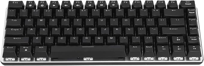 Wired Hanical Keyboard 82 Keys Gaming Office Accessory with Backlight Ions - Silver e (#2)