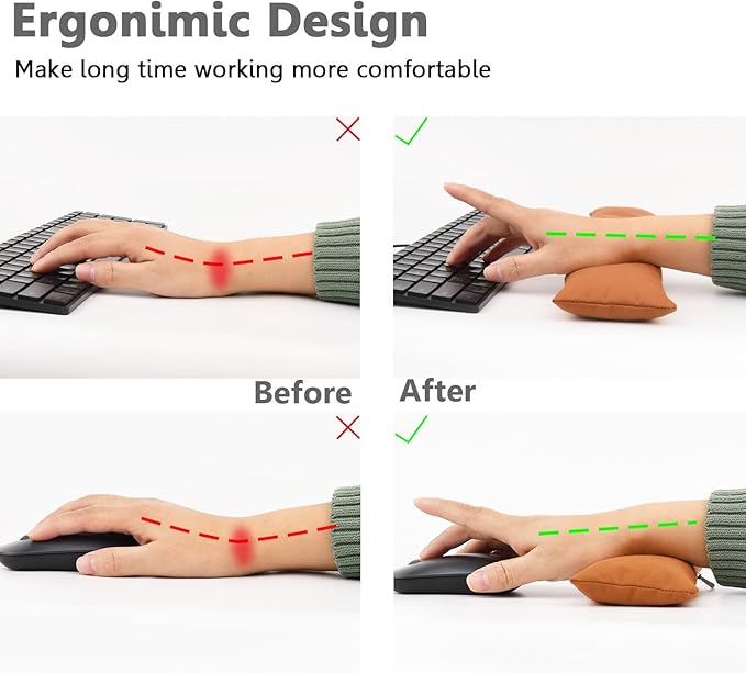 Large Mouse Pad Wrist Support Set Bean Bag Mouse and Keyboard Wrist Rest Filled Ergo Beads Easy Typing Gaming Home Office (Mouse Pad Wrist Support Set)
