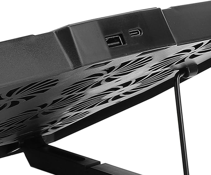 Laptop Cooler Adjustable Height Portable Cooling Stand with Multiple Fan Speed Settings Eliminates Hot Spots for All Laptops Tablets Gaming Devices