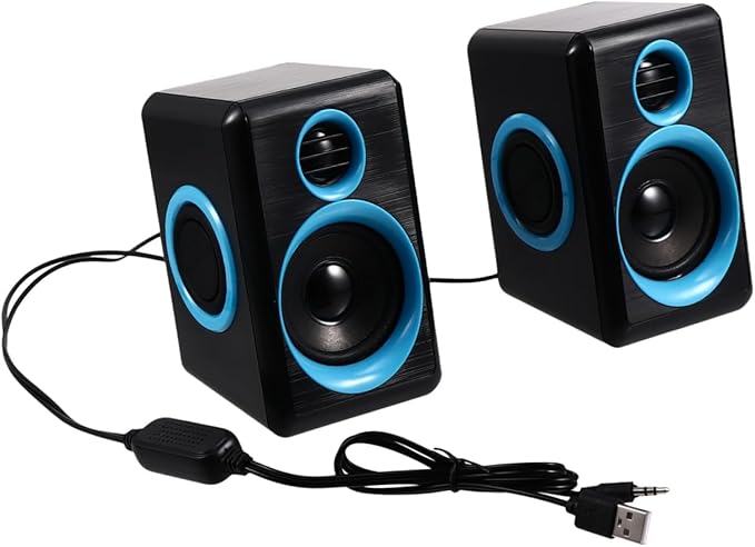 USB 2.0 Mini Desktop Computer Speakers for Laptop and Pc Compact Multimedia Sound Box with Dc 5v Power Portable Home Office Audio Accessories