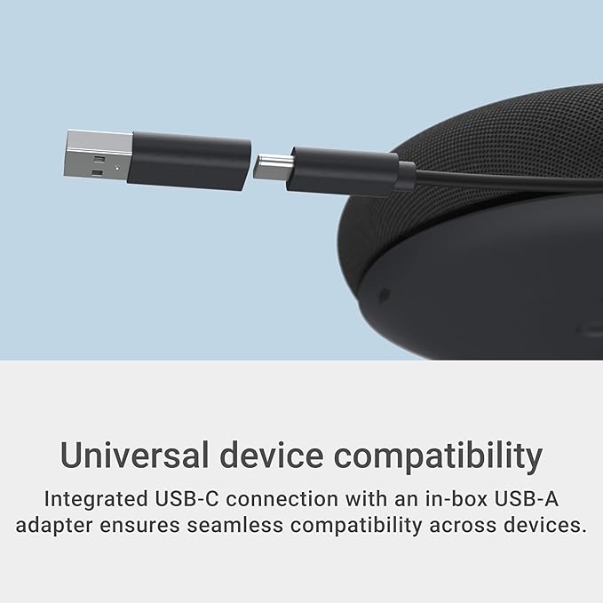 Dell Pro Plus Wireless Speakerphone - SL525 - USB-C Zoom/Microsoft Teams Certified Wired/Wireless Bluetooth 5.3 Omni-Directional AI-Based Noise Cancellation