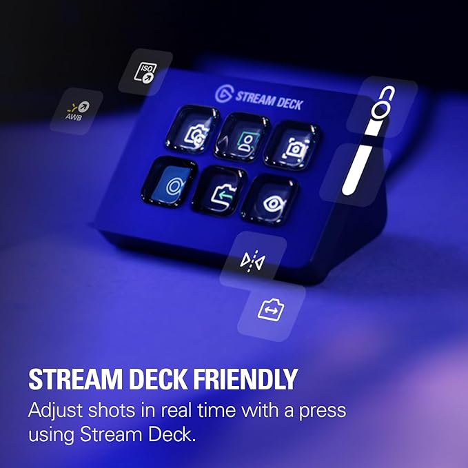 Elgato Facecam MK.2 &amp Elgato Stream Deck Mini – Premium Full HD Webcam for Streaming Gaming Video Calls Recording Boost Productivity with Seamless Integration Compatible with Mac and PC