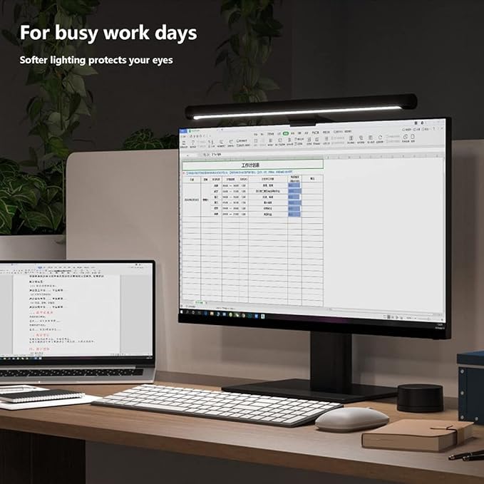 Xiaomi Mi Computer Monitor Light Bar - Wireless Control Easy Installation Extra Computer Lighting w/o Taking Desktop Space