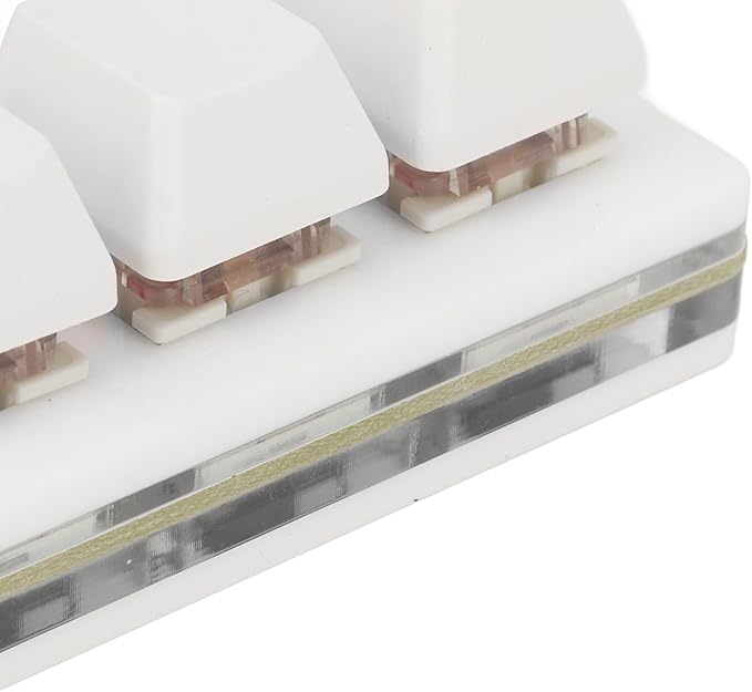 ZJchao Mechanical Gaming Keyboard Hot Swappable Mini LED Keypad Key 12 Red Switch White