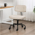 Adjustable Office Computer Chair with Armrest Office Chairs Office Furniture Home Soft Cushion Computer Armchair Lift Swivel Gaming Chair(Off White)