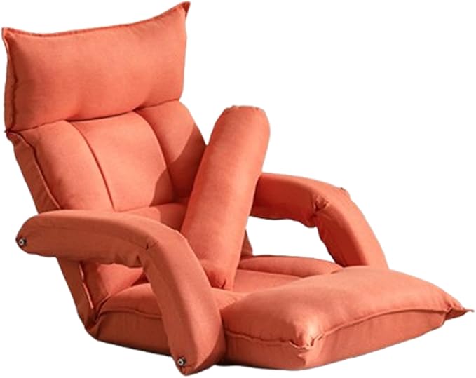 Floor Sofa Chair Video Gaming Chair with 5 Adjustable Position Padded Back Support Floor Cushioned Seat Folding Lazy Chair for Meditation Reading WatchingG