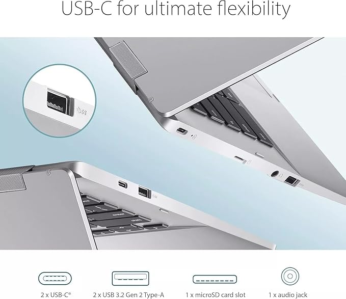 ASUS Chromebook 14 Laptop (14 FHD Anti-Glare Intel Celeron N4500 4GB RAM 128GB Storage (64GB eMMC+ 64GB IST SD Card)) Home &amp Student IST HUB 12-Hour Long Battery Life Webcam Wi-Fi Chrome