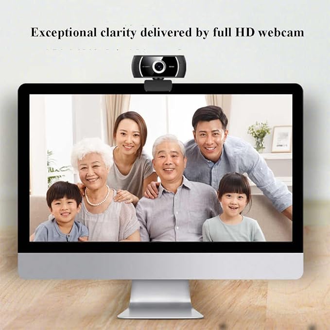 GIZNXBA PC Webcam with Autofocus Clear Audio HD Light Correction Noise-Reducing Wide Field of View Streaming USB Computer Camera with Microphone for Laptop Desktop(4K)